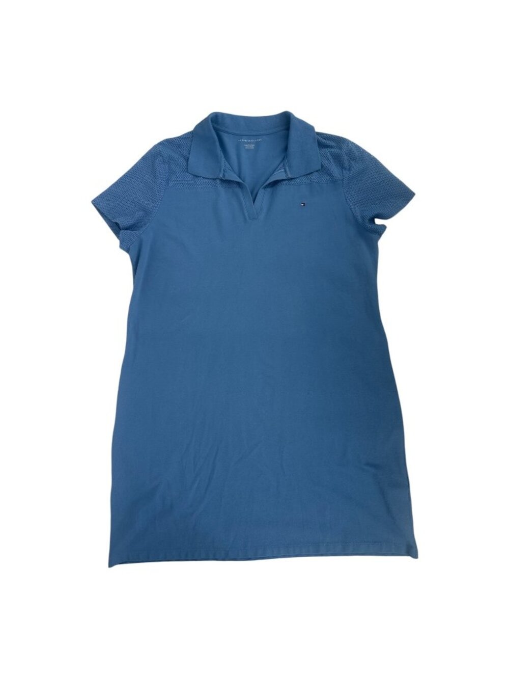 Tommy Hilfiger Polo Shift Dress Women's XXL Blue Polo Mesh Sleeve Sports Preppy